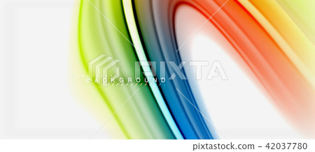 Rainbow fluid colors abstract background twisted liquid design, colorful marble or plastic wavy Rainbow fluid colors abstract background twisted liquid design, colorful marble or plastic wavy 42037780