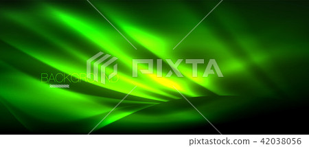 Neon glowing wave, magic energy and light motion background. Wallpaper template, hi-tech future Neon glowing wave, magic energy and light motion background. Wallpaper template, hi-tech future 42038056