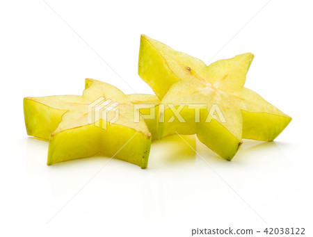 Fresh carambola isolated on white Fresh carambola isolated on white 42038122
