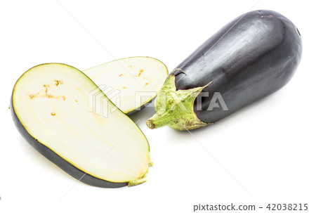 Fresh isolated eggplant on white 42038215