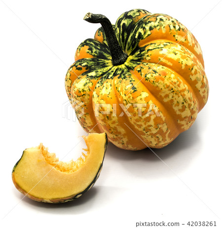 Green pumpkin isolated on white Green pumpkin isolated on white 42038261