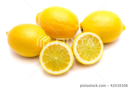 Fresh lemon isolated on white 42038306