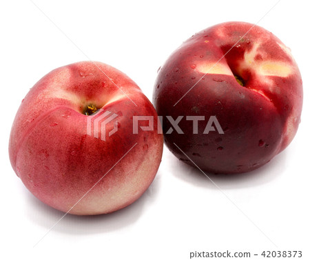 Fresh nectarine isolated on white Fresh nectarine isolated on white 42038373