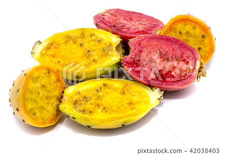 Fresh opuntia isolated on white Fresh opuntia isolated on white 42038403