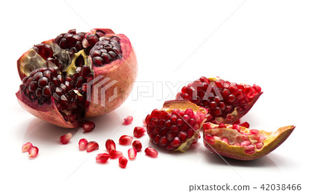 Fresh pomegranate isolated on white 42038466