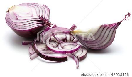 Fresh red onion isolated on white Fresh red onion isolated on white 42038556
