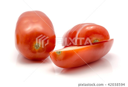 Fresh san marzano tomato isolated on white Fresh san marzano tomato isolated on white 42038594