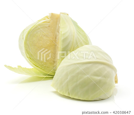 Raw white cabbage isolated on white 42038647