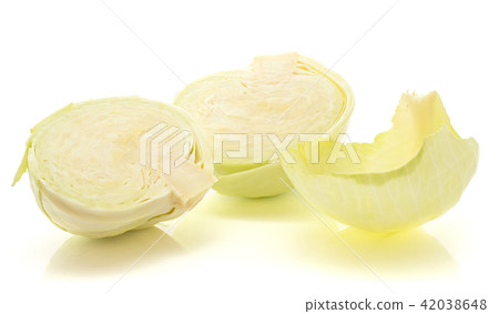 Raw white cabbage isolated on white Raw white cabbage isolated on white 42038648
