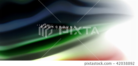 Fluid liquid mixing colors concept on light grey background, curve flow, trendy abstract layout Fluid liquid mixing colors concept on light grey background, curve flow, trendy abstract layout 42038892