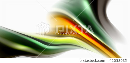 Fluid liquid mixing colors concept on light grey background, curve flow, trendy abstract layout Fluid liquid mixing colors concept on light grey background, curve flow, trendy abstract layout 42038985