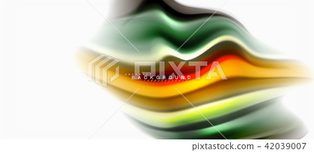 Fluid liquid mixing colors concept on light grey background, curve flow, trendy abstract layout Fluid liquid mixing colors concept on light grey background, curve flow, trendy abstract layout 42039007