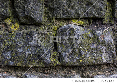 stones with moss pattern texture background macro shot stones with moss pattern texture background macro shot 42039438
