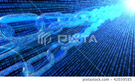blockshain code concept. 3d illustration 42039585