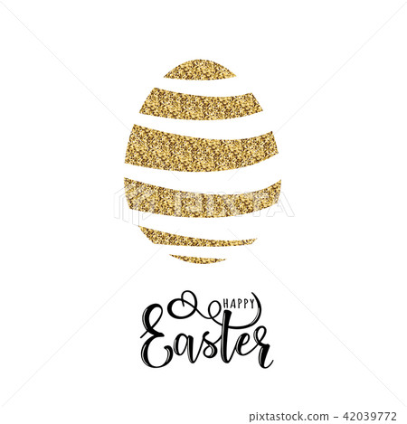 Vector illustration of Easter gold logo Vector illustration of Easter gold logo 42039772