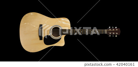 Electro Acoustic Guitar isolated on black background. Electro Acoustic Guitar isolated on black background. 42040161