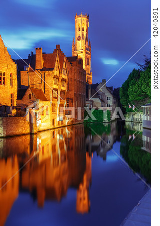 Tower Belfort from Rozenhoedkaai in Bruges 42040891