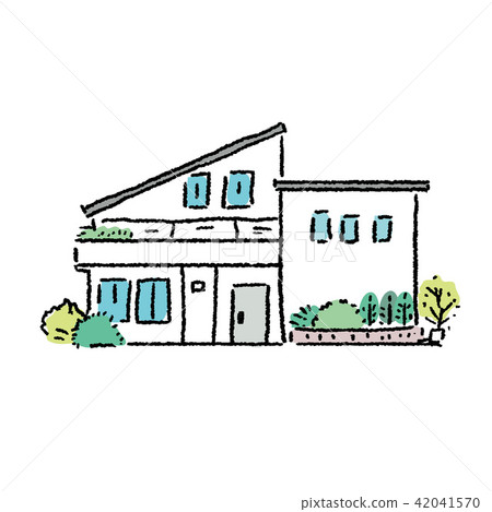 House Single Real Estate Illustration Hand Drawn 42041570
