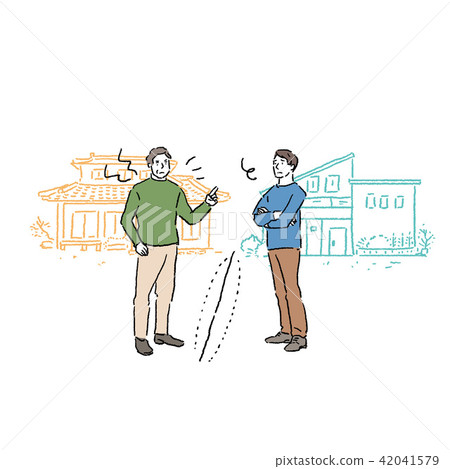 Neighbor Trouble Illustration 42041579