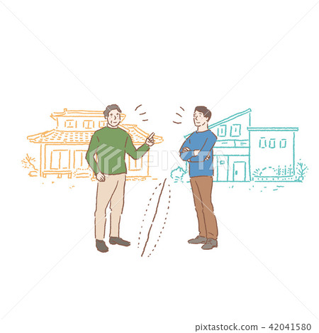 Neighbor Trouble Illustration 42041580
