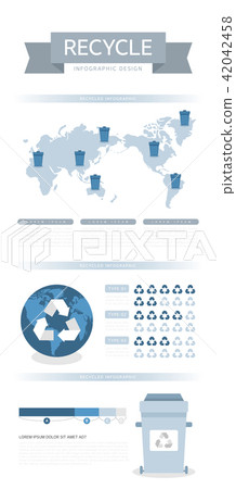 Recycled flat infographic design Recycled flat infographic design 42042458