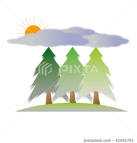 大氣污染和樹1的例證 42042701