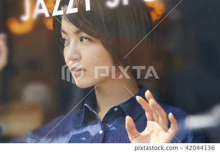Record shop Female Portrait Record shop Female Portrait 42044136