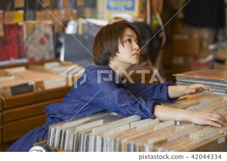 Record shop Female Portrait 42044334