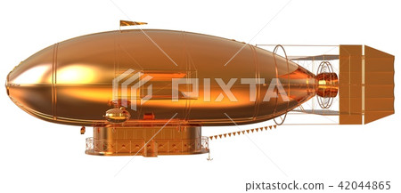 Golden Fantasy Airship Zeppelin Dirigible Balloon  42044865