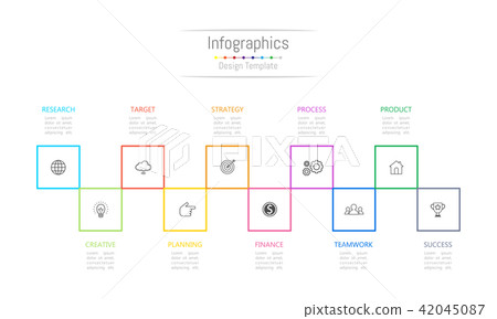 Infographic design elements with 10 options. - Stock Illustration ...