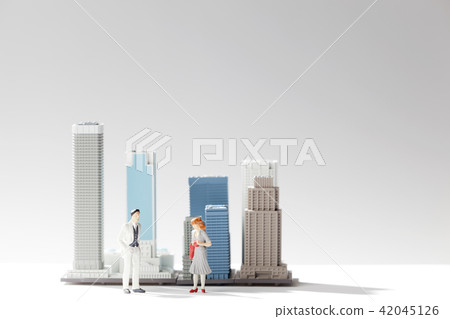 Apartment, high-rise apartment, company, building, office, high-rise building, model, miniature Apartment, high-rise apartment, company, building, office, high-rise building, model, miniature 42045126