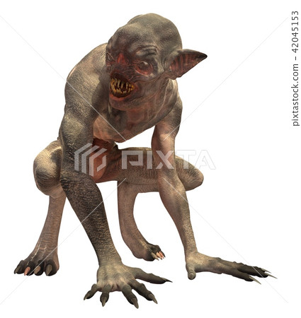 Mutant monster isolated on white background 42045153