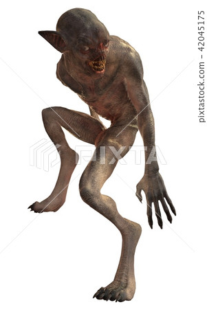 Mutant monster isolated on white background 42045175