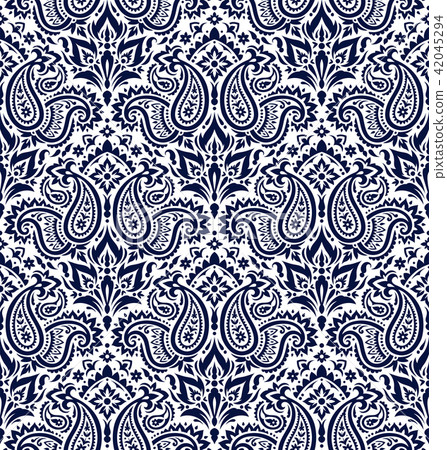 Seamless paisley pattern - Stock Illustration [42045294] - PIXTA