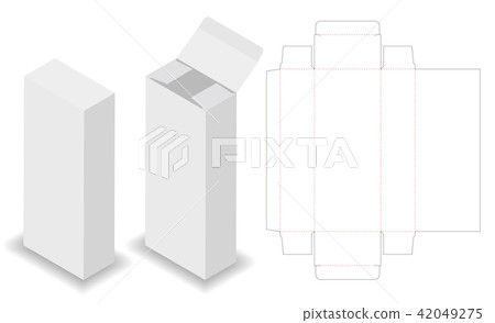 cosmetic package box 3d mockup with dieline cosmetic package box 3d mockup with dieline 42049275