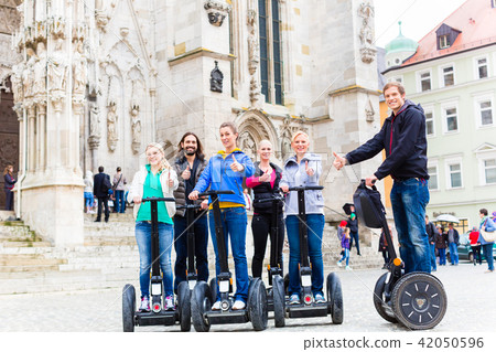 Tourists having Segway sightseeing 42050596