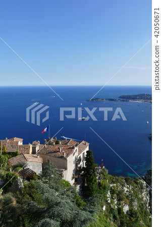 Landscape from the tropical botanical garden Eze France Landscape from the tropical botanical garden Eze France 42050671