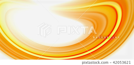 Rainbow fluid colors abstract background twisted liquid design, colorful marble or plastic wavy 42053621