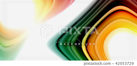 Rainbow fluid colors abstract background twisted liquid design, colorful marble or plastic wavy Rainbow fluid colors abstract background twisted liquid design, colorful marble or plastic wavy 42053729