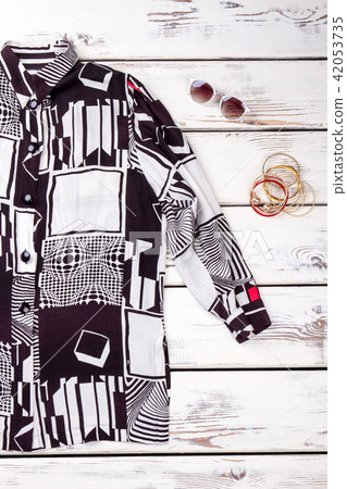 Fancy women shirt with sunglasses. 42053735