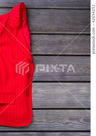 Red jacket side view. Red jacket side view. 42054252