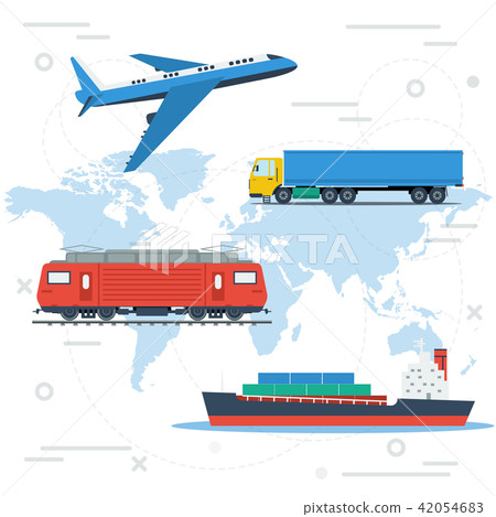 Vector transportation concept - Stock Illustration [42054683] - PIXTA