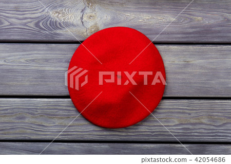 One red beret hat. 42054686