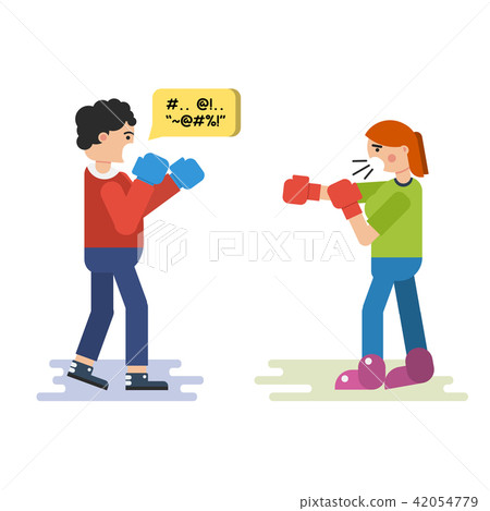 Husband and wife quarreling Husband and wife quarreling 42054779