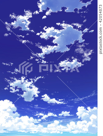 藍天和雲彩垂直的PAN的 藍天和雲彩垂直的PAN的 42054873