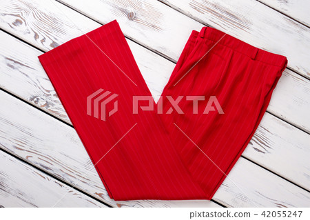 Woman's red casual pants. Woman's red casual pants. 42055247