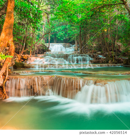 Cool waterfall at Kanchanaburi, Thailand Cool waterfall at Kanchanaburi, Thailand 42056514