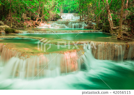 waterfall at Huay Mae Kamin National Park in Thailand 42056515