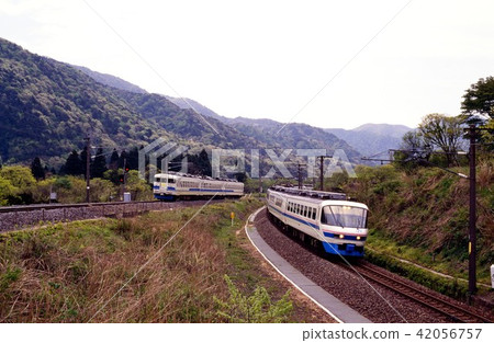 1994 485 Series Super Thunderbird and 475 Series on the Hikita Loop Line 42056757