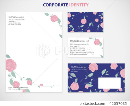 Corporate Identity, Business style template, Rose 42057085